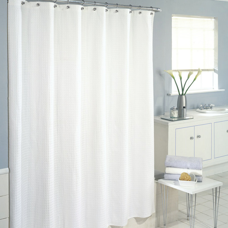 Maddox 100 Cotton Waffle Cotton Shower Curtain & Reviews AllModern